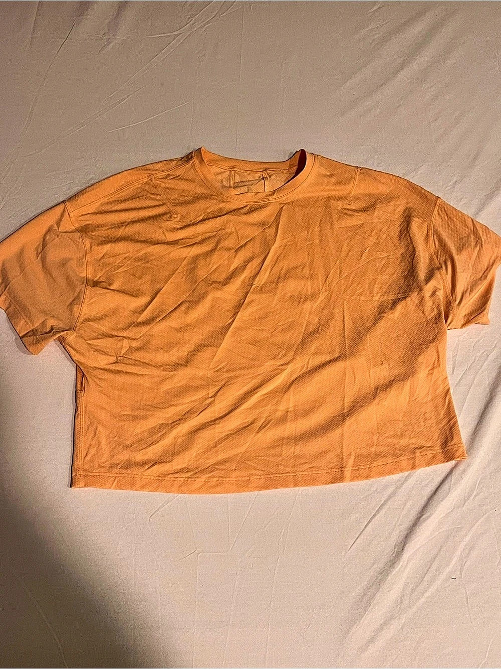 lululemon Cates Tee Short Sleeve Crop Top Orange